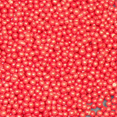 Perle en sucre - Rouge perlée - mini bille - Non-Pareil