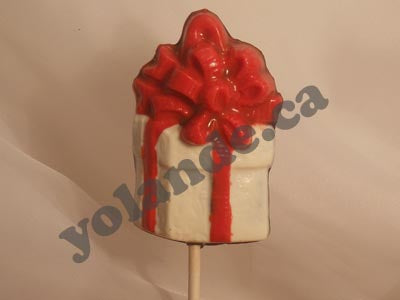 Moule à chocolat Noël - Cadeau sur bâton - Suçon (S-N59)