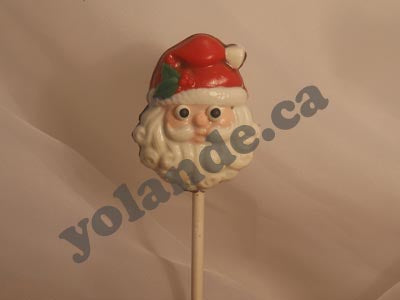 Moule à chocolat Noël - Père Noël sur bâton - Suçon (S-N18)