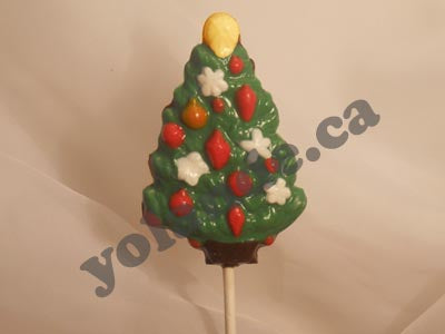 Moule à chocolat Noël - Sapin sur bâton - Suçon (S-N210)