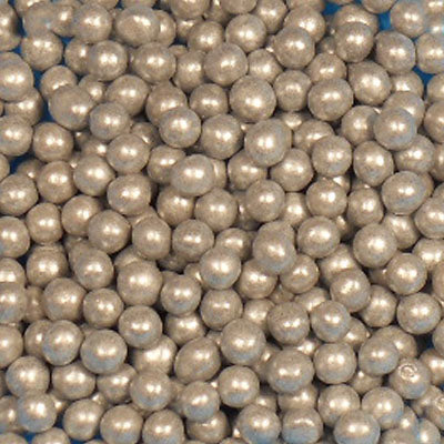 Perle en sucre - Gris argent - 4mm - 100% naturel