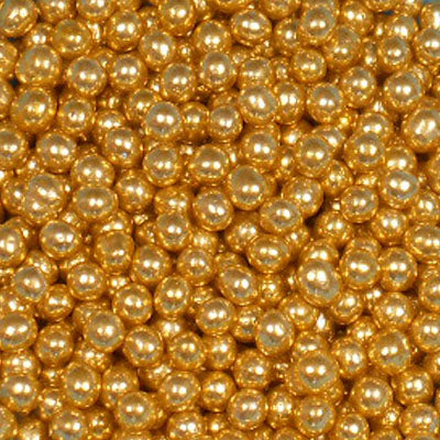 Perle en sucre - Or - 4mm - comestible