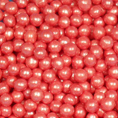Perle en sucre - Rouge perlé - 4mm - 100% naturel