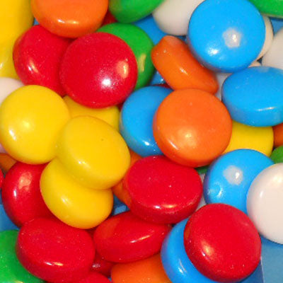 Bonbon dur en forme de Rondelle multicouleurs, 70 gr.