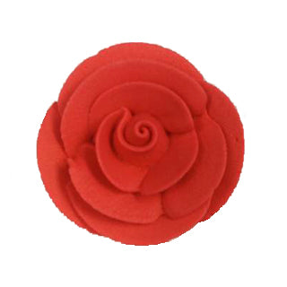 Fleur en Glace Royale , Rose Rouge 1 1/4" (qté 10)