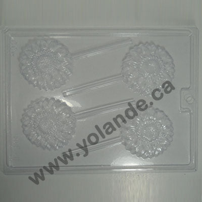 Moule à chocolat - Tournesol sur bâton - Suçon - Fleur (S-F11)