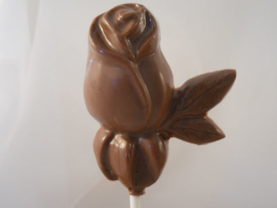 Moule à chocolat - Rose sur bâton - Suçon - Fleur (S-F24)