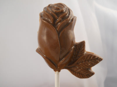 Moule à chocolat - Rose sur bâton - Suçon - Fleur (S-F03)