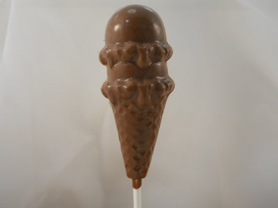 Moule à chocolat - Cornet de crème glacée sur bâton - Suçon - Alimentaire (S-G41)