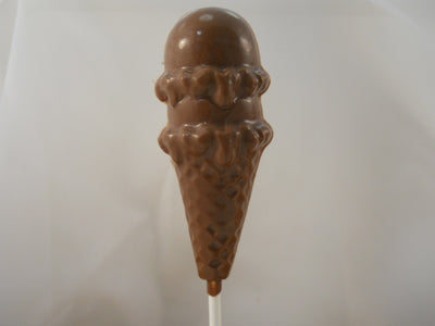 Moule à chocolat - Cornet de crème glacée sur bâton - Suçon - Alimentaire (S-G41)