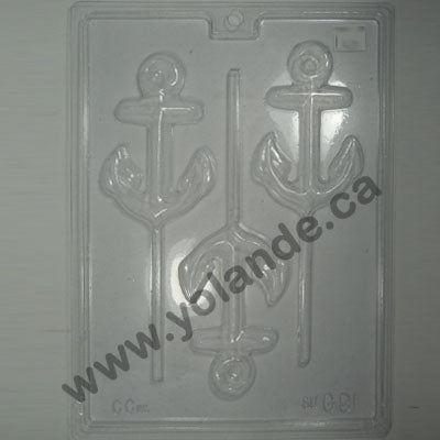 Moule à chocolat Transport - Ancre de bateau sur bâton - Suçon (S-G91)