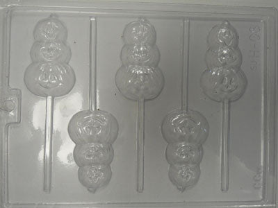 Moule à chocolat Halloween - Citrouille sur bâton - Suçon (S-H08)