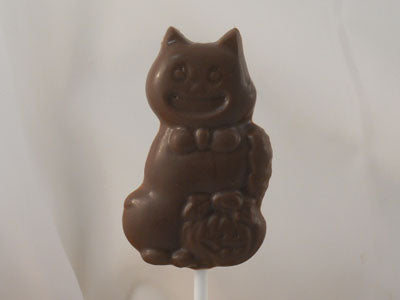 Moule à chocolat Halloween - Chat - Citrouille sur bâton - Suçon (S-H105)