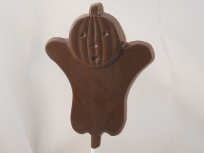 Moule à chocolat Halloween - Citrouille fantôme sur bâton - Suçon (S-H50)