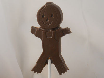 Moule à chocolat Halloween - Citrouille épouvantail sur bâton - Suçon (S-H52)