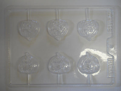 Citrouille 1 7/8" sur bâton - Suçon- Halloween (HA-381)