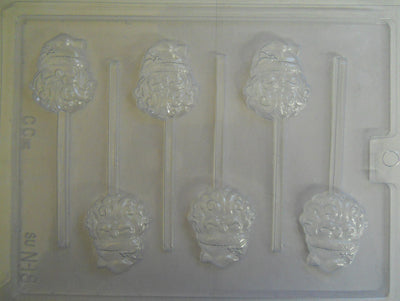 Moule à chocolat Noël - Père Noël sur bâton - Suçon (S-N18)