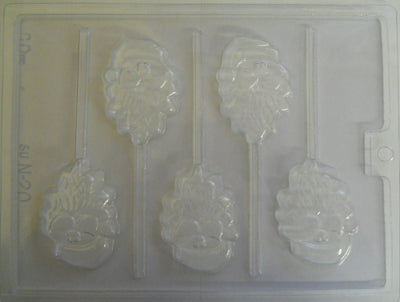 Moule à chocolat Noël - Père Noël - Figure sur bâton - Suçon (S-N20)