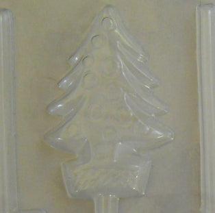 Moule à chocolat Noël - Sapin sur bâton - Suçon (S-N21)
