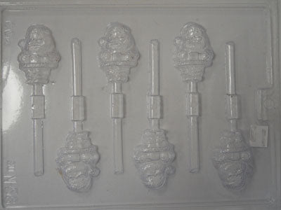 Moule à chocolat Noël - Père Noël sur bâton - Suçon (S-N56)