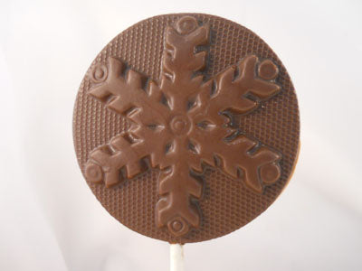 Moule à chocolat Noël - Flocon de neige sur bâton - Suçon (S-N63)