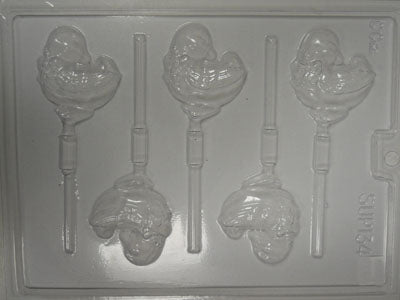 Moule à chocolat de Pâques - Oie sur bâton - Suçon (S-P134)