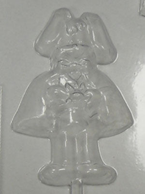 Moule à chocolat de Pâques - Lapin magicien sur bâton - Suçon (S-P50)