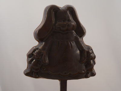 Moule à chocolat de Pâques - Lapin sur bâton - Suçon (S-P92)