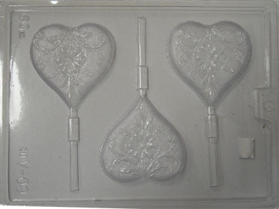 Moule à chocolat St-Valentin - Coeur sur bâton - Suçon (S-V09)