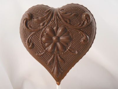 Moule à chocolat St-Valentin - Coeur sur bâton - Suçon (S-V09)