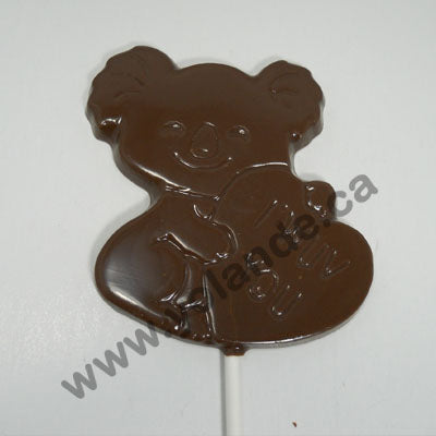 Moule à chocolat St-Valentin - Koala avec coeur - Suçon (S-V102)