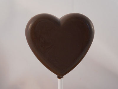 Moule à chocolat St-Valentin - Coeur lisse sur bâton - Suçon (S-V60)
