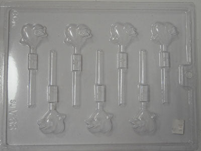 Moule à chocolat St-Valentin - Coeur avec flèche sur bâton - Suçon (S-V68)