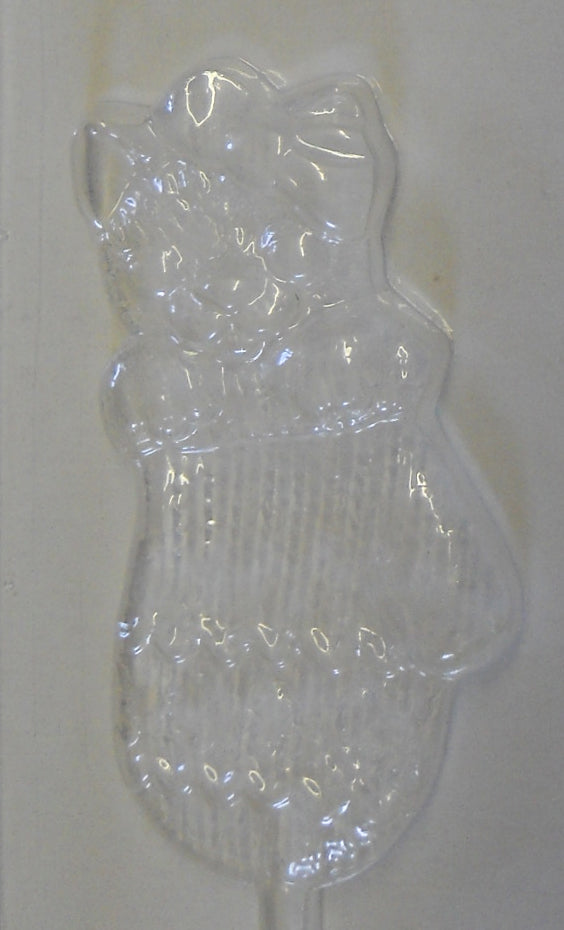 Chat dans mitaine 3 3/8" sur bâton - Suçon - Noël (XA-489)