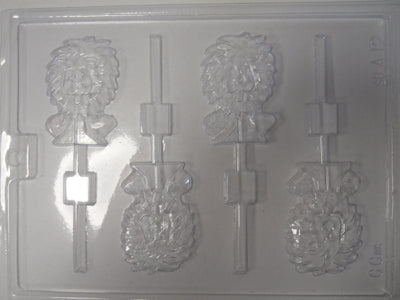 Moule à chocolat Animal - Lion sur bâton - Suçon (S-A12)