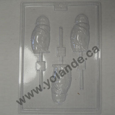 Moule à chocolat Noël - Pingouin sur bâton - Suçon (S-A57)