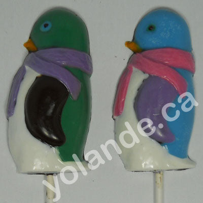 Moule à chocolat Noël - Pingouin sur bâton - Suçon (S-A57)