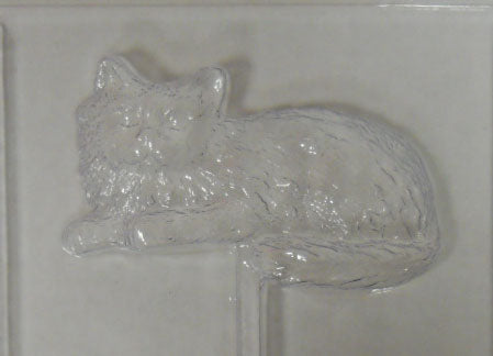 Moule à chocolat - Chat couché sur bâton - Suçon - Animal (S-A65)