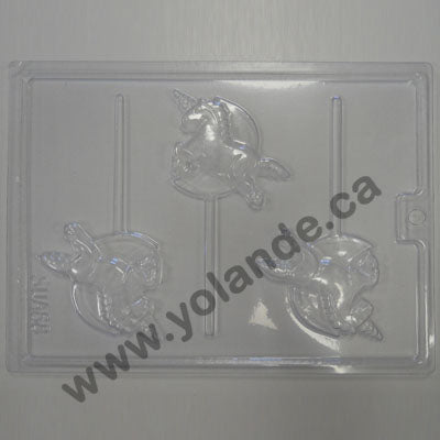 Moule à chocolat - Licorne sur bâton - Suçon - Animal (S-A88)