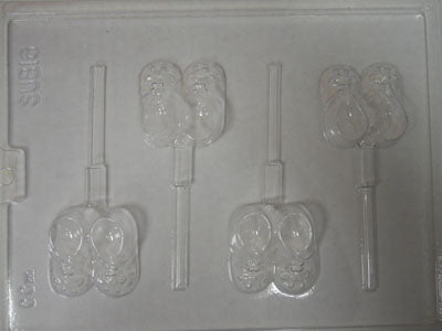 Moule à chocolat - Bottine de bébé sur bâton - Suçon - Bébé (S-B16)