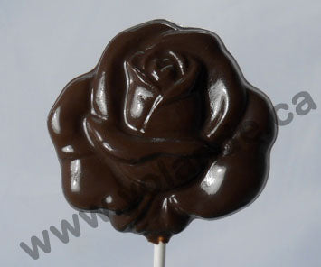 Moule à chocolat - Rose sur bâton - Suçon - Fleur (S-F36)