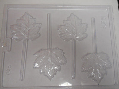 Moule à chocolat - Feuille d' érable sur bâton - Suçon (S-F51)