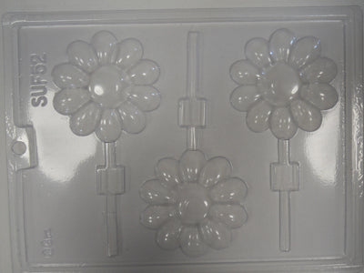 Moule à chocolat Fleur - Marguerite sur bâton - Suçon (S-F52)