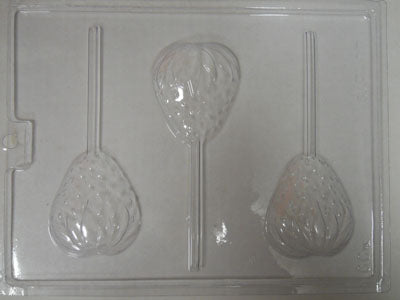 Moule à chocolat - Fraise sur bâton - Suçon - Alimentaire (S-F07)