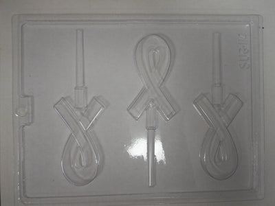 Moule à chocolat - Ruban cancer sur bâton - Suçon (S-G114)