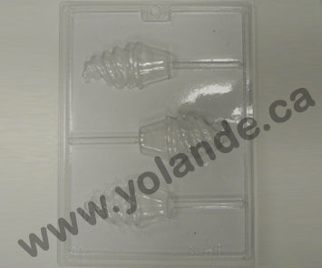 Moule à chocolat - Cornet de crème glacée sur bâton - Suçon (S-G18)