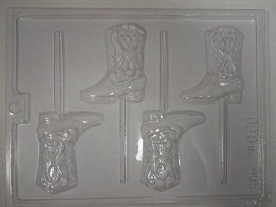 Moule à chocolat - Botte de cowboy sur bâton - Suçon (S-G69)