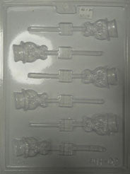 Moule à chocolat Halloween - Tête de mort sur bâton - Suçon (S-H02)