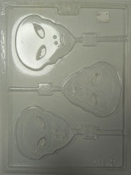 Moule à chocolat Halloween - Tête d'extraterrestre sur bâton - Suçon (S-H112)