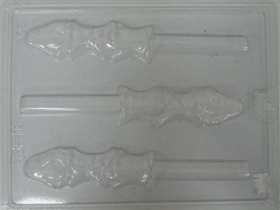 Moule à chocolat Halloween - Fantômes sur Pretzel - suçon (S-H197)